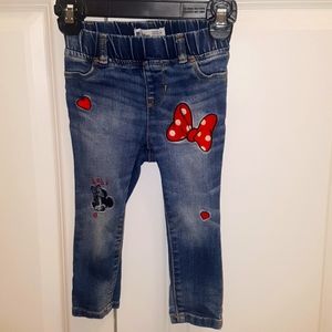 Baby Gap 2yr toddler girl Minnie Mouse Skinny jean